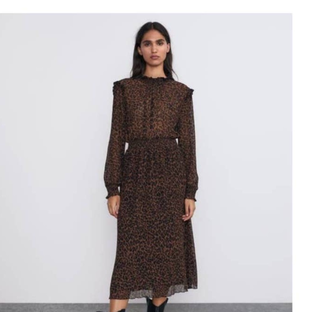 Zara leopard print dress
